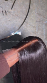 Perruque Lace Closure 2x6 avec Tissage Lisse Soie Cheveux Humains
