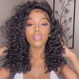 {Vente exceptionnelle} Perruque Lace Bob bouclée cheveux naturels boucles birmanes pré-épilée
