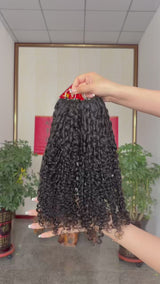 Extensions de cheveux humains Soft Feather Crochet 3C Curly 100g pour tresses