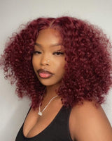 Vanessa | Perruque Lace Bob frisée en Cheveux Naturels Pré-épilés 99J