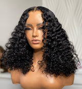 Perruque bob frisée birmane Lagos Hairline 13x6 M Hairline, cheveux naturels, devant en dentelle