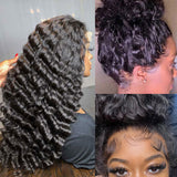 Perruque Lace Front Cheveux Naturels avec Raie Libre et Effet Cuir Chevelu (Full Lace), Ondulations Souples, Ligne Frontale Discrète