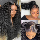 Perruque Lace Front Cheveux Naturels avec Raie Libre et Effet Cuir Chevelu (Full Lace), Ondulations Souples, Ligne Frontale Discrète