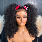 Bonnet en dentelle complète, dentelle transparente, bord 4C, perruque complète en cheveux humains | Bouclé crépu birman