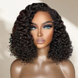 Perruque Bob Lisse de Cheveux Humains Pré-Plumée, Densité 250 %, Lacet 360, Bretelles Invisibles, Pré-Coupée, Onde d'Eau