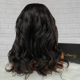 {Vente Flash} Perruque Lace Closure Yaki Wavy à Cordon Coulissant Amélioré, Taille 9x6 Ajustée et Pré-découpée