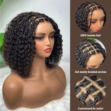 Perruque Lace Front pré-tressée 5x5 HD Skin Melt Glueless en cheveux humains