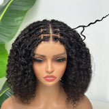 Perruque Lace Front pré-tressée 5x5 HD Skin Melt Glueless en cheveux humains