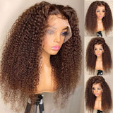 Tiara | Perruque Lace Front Bouclée en Cheveux Humains Vierges Couleur Marron