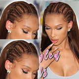 Perruque Lace Front 13x6 3D Cheveux Humains, Frontale Complète, Effet Invisible, Pré-épilée | Marron
