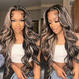 Felicia | Perruque Lace Front Cheveux Humains Pré-épilés Ondulés/Lisses Balayage Méché