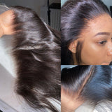 Mèches Frontales Ondulées Pré-épilées 13x6 en Dentelle Invisible Effet Peau, Ligne de Cheveux Délicate (Pas une Perruque)