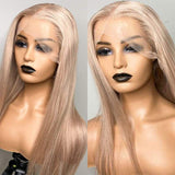 Perruque Lace Front Cheveux Humains Pré-épilés Blond Cendré 13x6