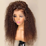 Tiara | Perruque Lace Front Bouclée en Cheveux Humains Vierges Couleur Marron