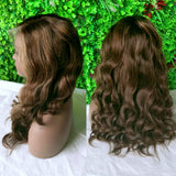 Perruque frontale Skin Melt Lace 13x6 avec mèches et bordure des cheveux délicate