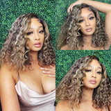 Althea | Perruque Lace Wig Cheveux Humains Vierge Ondulés Blonds Courts