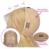 Perruque courte frontale 13x4 Bob en cheveux humains blonds 613 avec dentelle HD pré-épilée en 3D