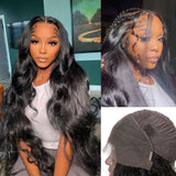 {Vente Exceptionnelle} Perruque Lace Frontale 13x4 3D FULL FRONTAL Cheveux Humains Pré-épilés Effet Peau Fondue | Ondulée