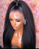 Perruque Lace Front 13x6 3D FULL FRONTAL en cheveux naturels avec dentelle fondue | kinky