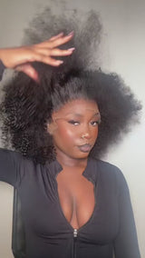 Jenny | Perruque Lace Front BOB en Cheveux Humains Vierge Pré-plumée Densité 250% | Bouclés Crépu