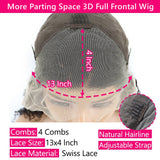 Perruque Lace Front Cheveux Humains Pré-épilée 13x4 3D FULL FRONTAL EFFET FONDANT | Onde Eau
