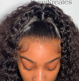 Perruque Lace Front Cheveux Humains Frisée 13x4 3D FULL FRONTAL Skin Melt Lace Pré-épilée