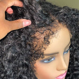 Curly Baby Hair 13x6 Naturel 4C Edge Skin Melt Lace Frontal Perruque Bob Bouclée Coily