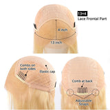 {50 % de réduction} Perruque Bob en dentelle de cheveux humains blonds 613 13x4 pré-épilés | Lisse et soyeux
