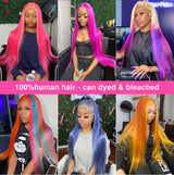 Perruque frontale 3D 13x6 en cheveux humains blonds 613 lisses et soyeux avec dentelle HD pré-épilée