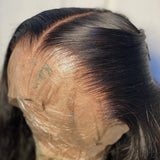 {50% de réduction} Perruque Lace Front 13x6 en cheveux naturels fondus, couleur mélangée, ondulée, avec une délicate ligne de cheveux