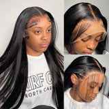 Ella | Perruque Lace Front 13X4 avec Faux Cuir Chevelu Diamant | Lisse Soyeux